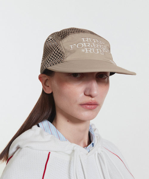RUN FOR REST RUN MESH CAMP CAP - 3 COLORS BEIGE
