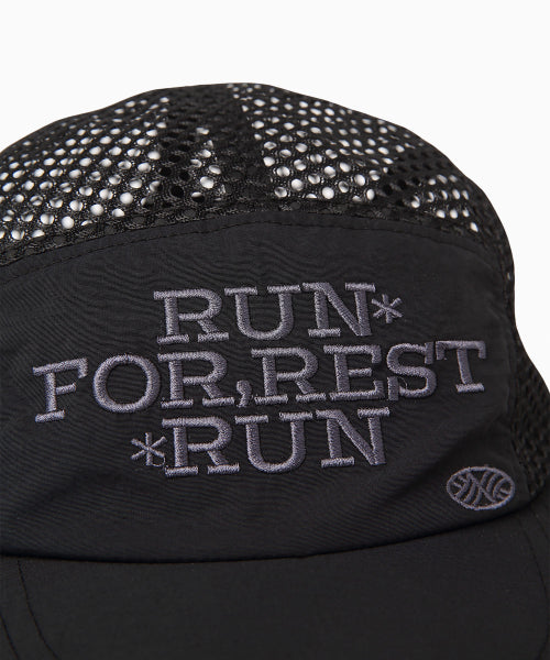 RUN FOR REST RUN MESH CAMP CAP - 3 COLORS BLACK