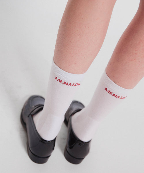 MENASOO SOFT RUNSOCKS - 2 COLORS WHITE