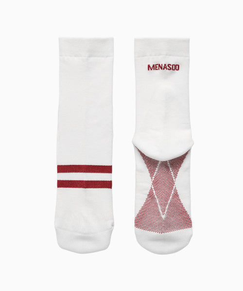 MENASOO SOFT RUNSOCKS - 2 COLORS WHITE