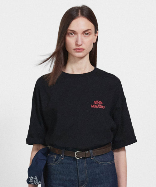 SQUARED HEARTTRACK GRAPHIC T SHIRT - 5 COLORS BLACK