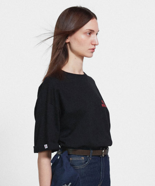 SQUARED HEARTTRACK GRAPHIC T SHIRT - 5 COLORS BLACK