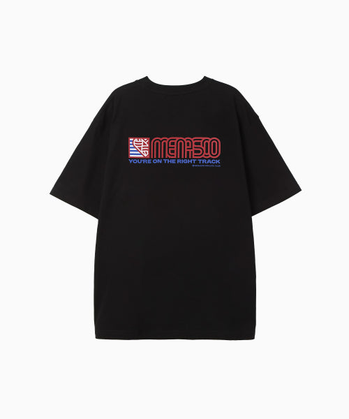 SQUARED HEARTTRACK GRAPHIC T SHIRT - 5 COLORS BLACK