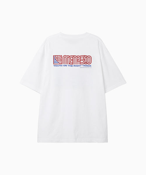 SQUARED HEARTTRACK GRAPHIC T SHIRT - 5 COLORS WHITE