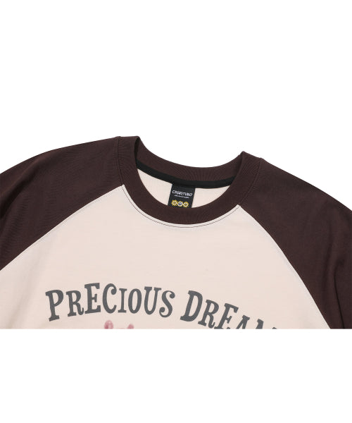 PRECIOUS RAGLAN SHORT SLEEVE TEE - 2 COLORS BROWN
