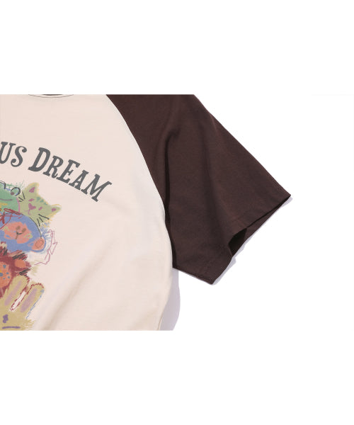 PRECIOUS RAGLAN SHORT SLEEVE TEE - 2 COLORS BROWN
