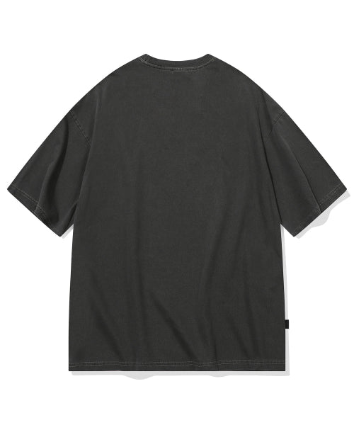HOPPY PIGMENT SHORT SLEEVE TEE - 3 COLORS SMOKE BLACK
