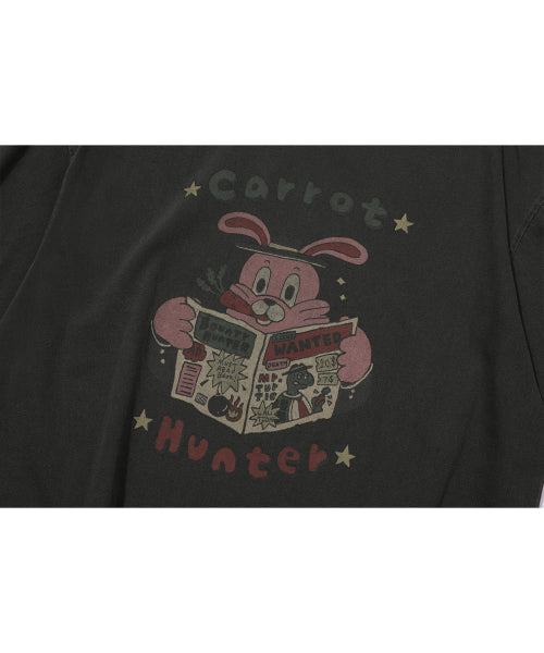 HOPPY PIGMENT SHORT SLEEVE TEE - 3 COLORS SMOKE BLACK