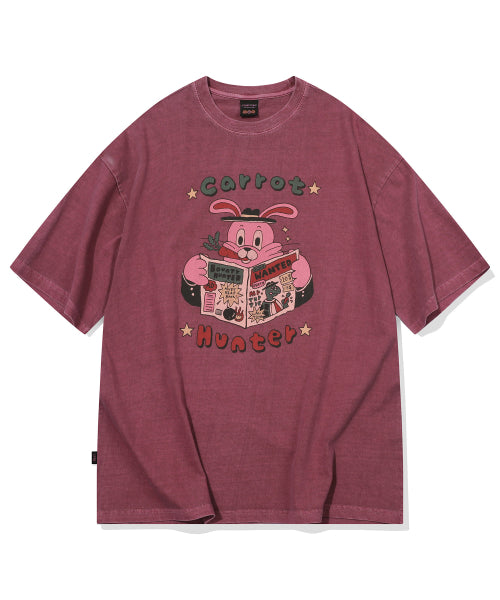HOPPY PIGMENT SHORT SLEEVE TEE - 3 COLORS DUSTY PINK