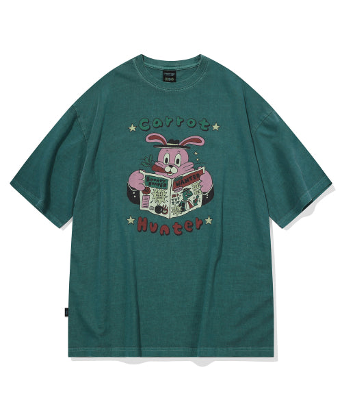 HOPPY PIGMENT SHORT SLEEVE TEE - 3 COLORS GREEN
