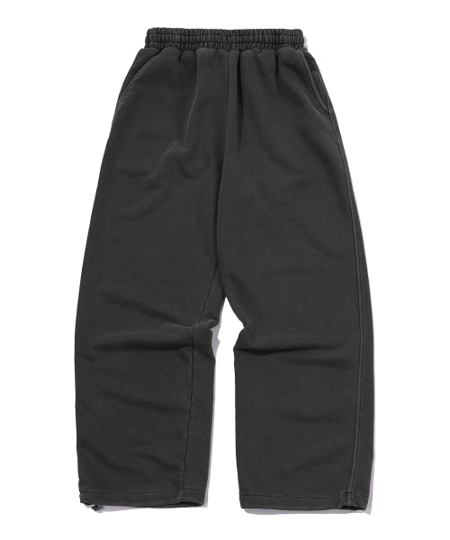 HAPPY DAY POCKET PIGMENT SWEATPANTS SMOKE BLACK
