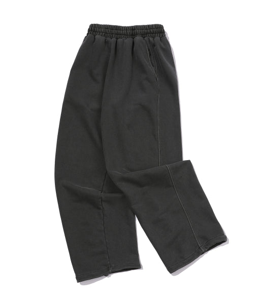 HAPPY DAY POCKET PIGMENT SWEATPANTS SMOKE BLACK