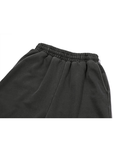HAPPY DAY POCKET PIGMENT SWEATPANTS SMOKE BLACK