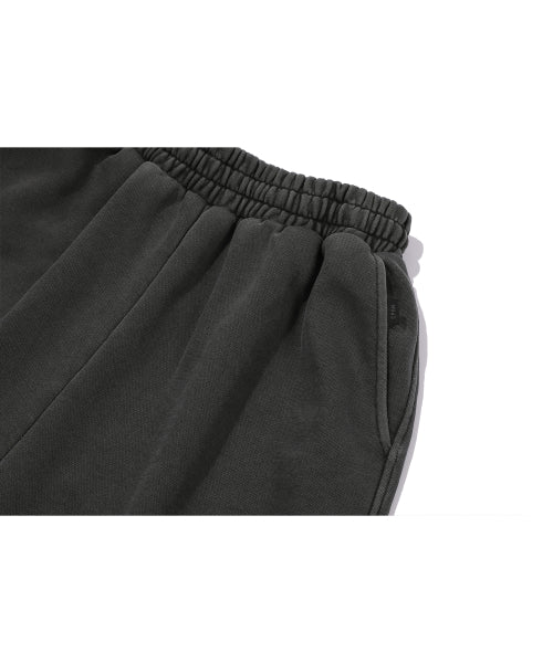 HAPPY DAY POCKET PIGMENT SWEATPANTS SMOKE BLACK