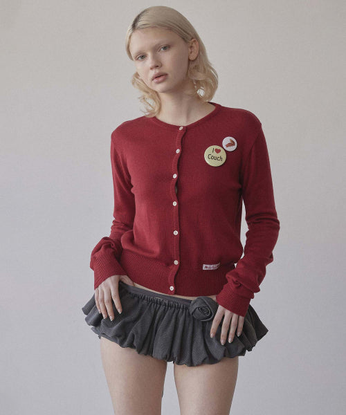 MY GO TO CARDIGAN HEATHER - 2 COLORS RED