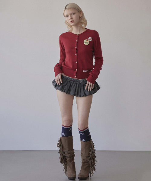 MY GO TO CARDIGAN HEATHER - 2 COLORS RED