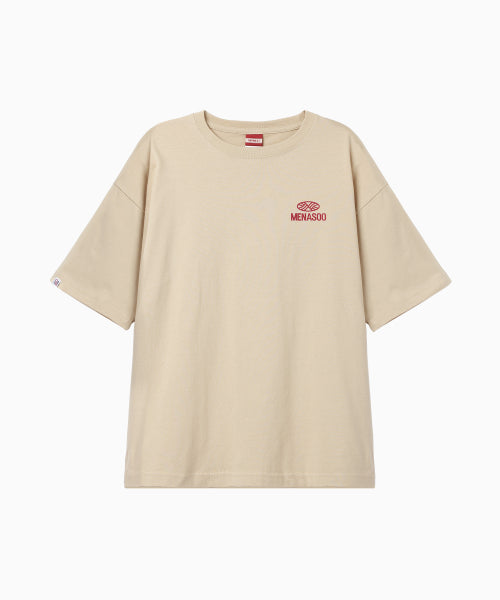 SQUARED HEARTTRACK GRAPHIC T SHIRT - 5 COLORS OATMEAL