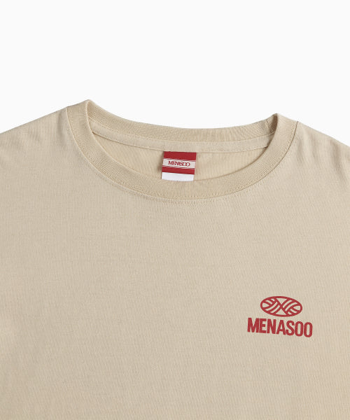 SQUARED HEARTTRACK GRAPHIC T SHIRT - 5 COLORS OATMEAL