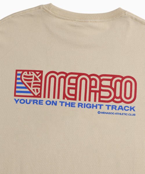 SQUARED HEARTTRACK GRAPHIC T SHIRT - 5 COLORS OATMEAL
