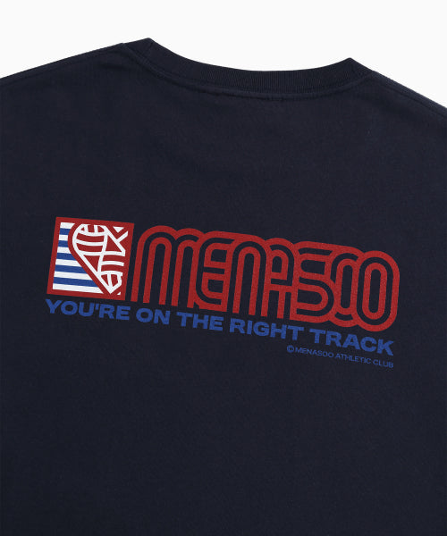 SQUARED HEARTTRACK GRAPHIC T SHIRT - 5 COLORS NAVY