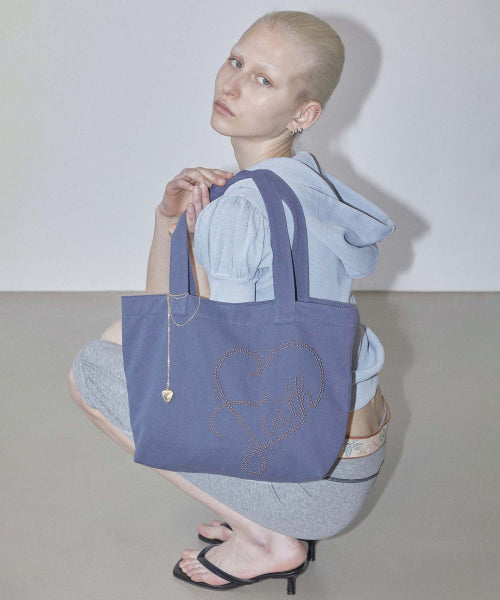 FAITH RHINESTONE ECO BAG WASHED NAVY