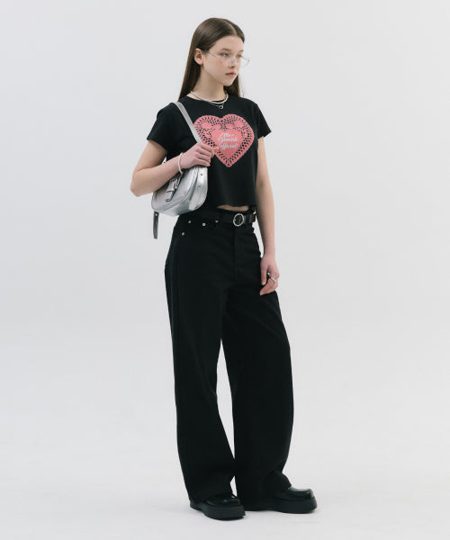 LACE T-SHIRT - 2 COLORS BLACK
