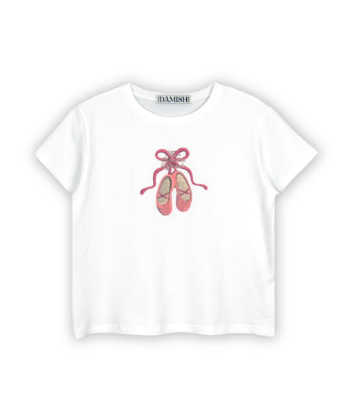 RIBBON T-SHIRT - 2 COLORS WHITE