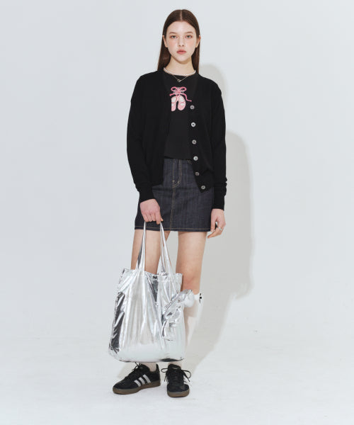 RIBBON T-SHIRT - 2 COLORS BLACK
