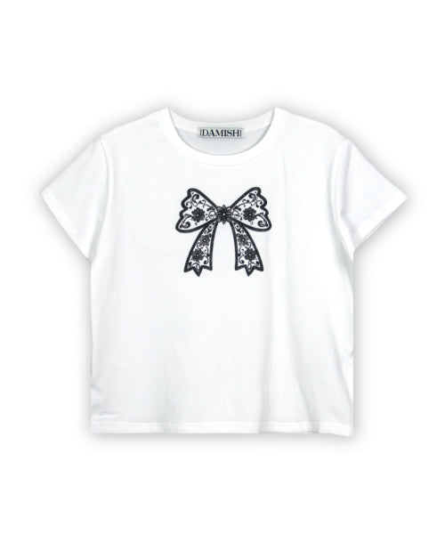 RIBBON T-SHIRT - 2 COLORS WHITE
