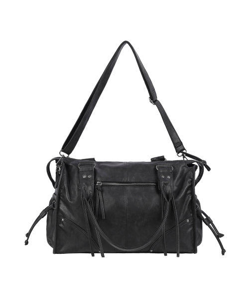 BELTED WASHED BAG F25QE990 - 5 COLORS BLACK
