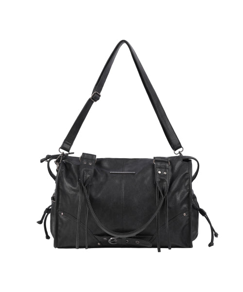 BELTED WASHED BAG F25QE990 - 5 COLORS BLACK