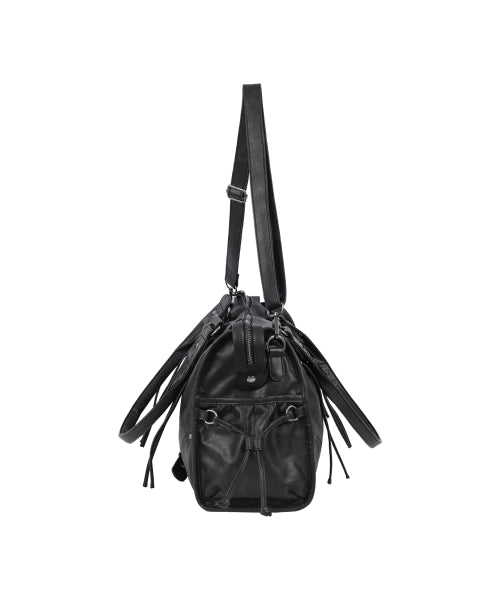 BELTED WASHED BAG F25QE990 - 5 COLORS BLACK