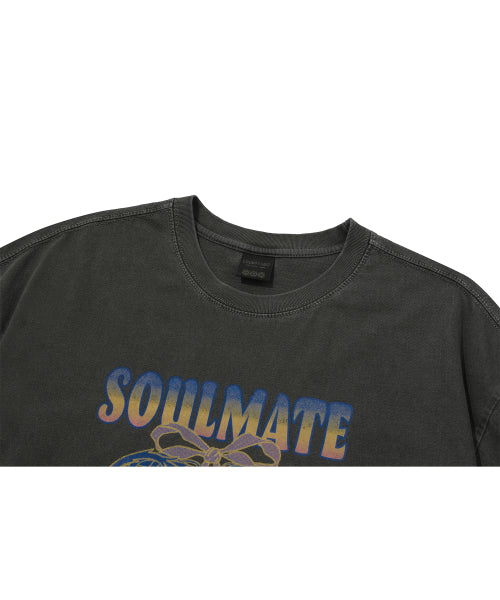 SOULMATE PIGMENT SHORT SLEEVE TEE - 2 COLORS SMOKE BLACK