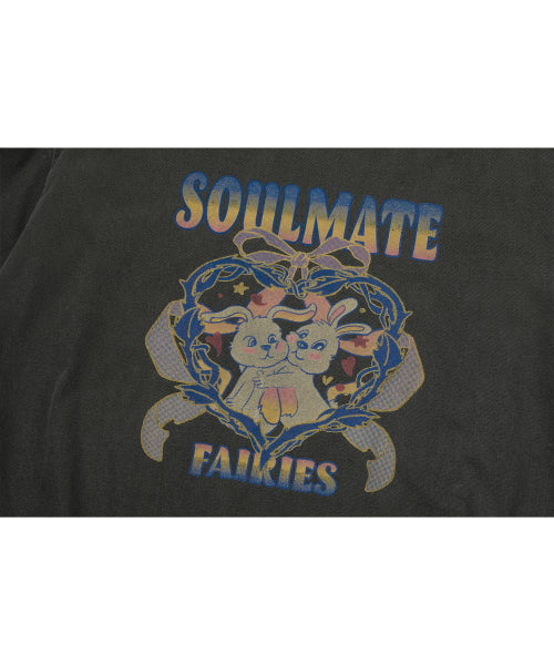 SOULMATE PIGMENT SHORT SLEEVE TEE - 2 COLORS SMOKE BLACK