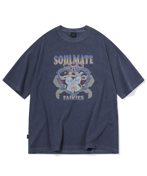 SOULMATE PIGMENT SHORT SLEEVE TEE - 2 COLORS BLUE