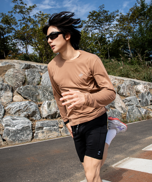 MICRO MESH PERFORMANCE RUNNING LONG SLEEVE - 6 COLORS BLACK