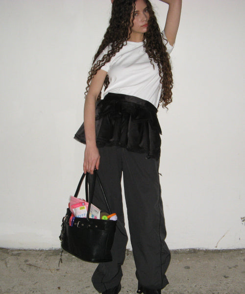 BELTED BOAT BAG (BLACK) BLACK