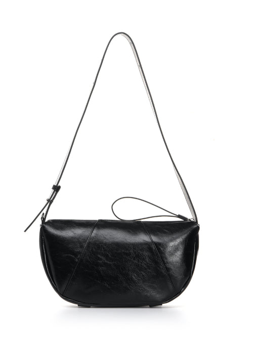 CRYSTAL ROUND SHOULDER BAG #徐睿知同款! BLACK