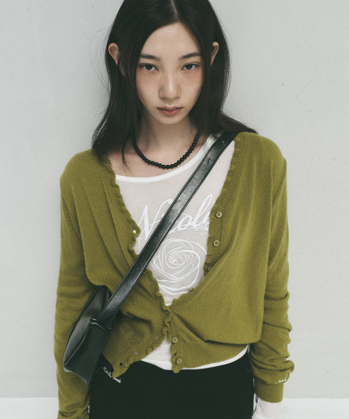 CRYSTAL ROUND SHOULDER BAG #徐睿知同款! BLACK
