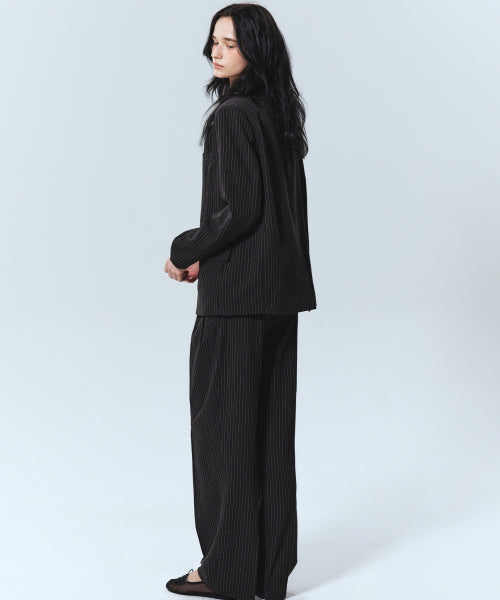 TAILORED STRIPE SUIT SET UP #徐睿知同款! - 2 COLORS BLACK