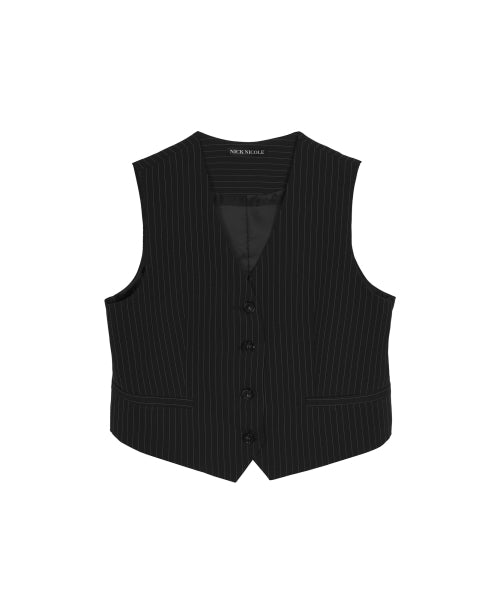 TAILORED STRIPE SUIT SET UP #徐睿知同款! - 2 COLORS BLACK