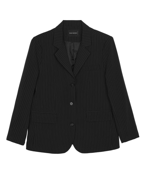TAILORED STRIPE SUIT SET UP #徐睿知同款! - 2 COLORS BLACK