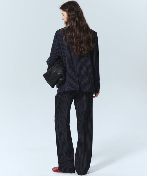 TAILORED STRIPE SUIT SET UP #徐睿知同款! - 2 COLORS NAVY