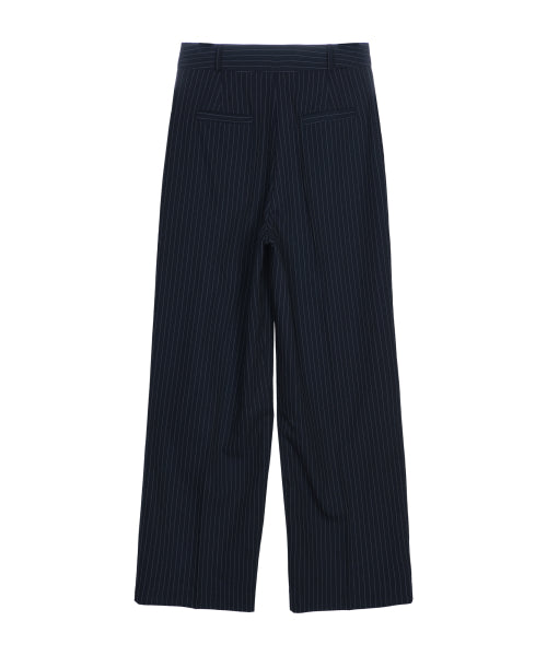TAILORED STRIPE PINTUCK SLACKS #徐睿知同款! - 2 COLORS NAVY
