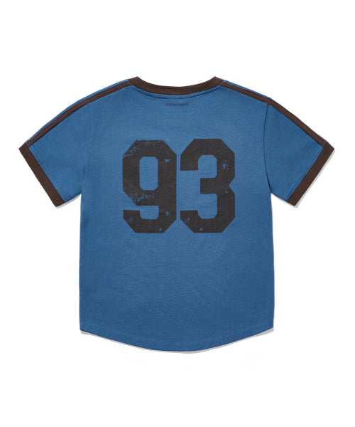 93 TRACK CROP RINGER T-SHIRT - 5 COLORS BLUE
