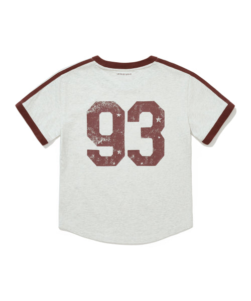 93 TRACK CROP RINGER T-SHIRT - 5 COLORS BEIGE