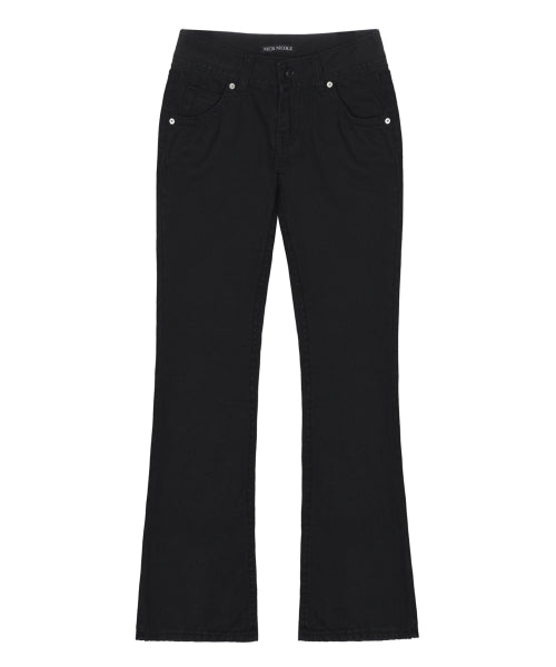 LOW-RISE BOOTS CUT PANTS #徐睿知同款! BLACK
