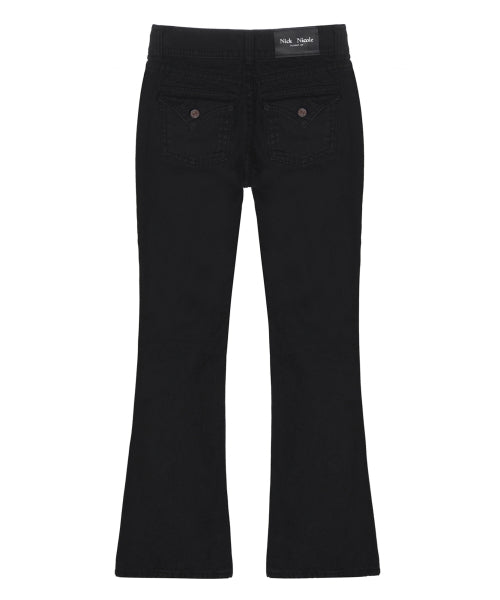 LOW-RISE BOOTS CUT PANTS #徐睿知同款! BLACK