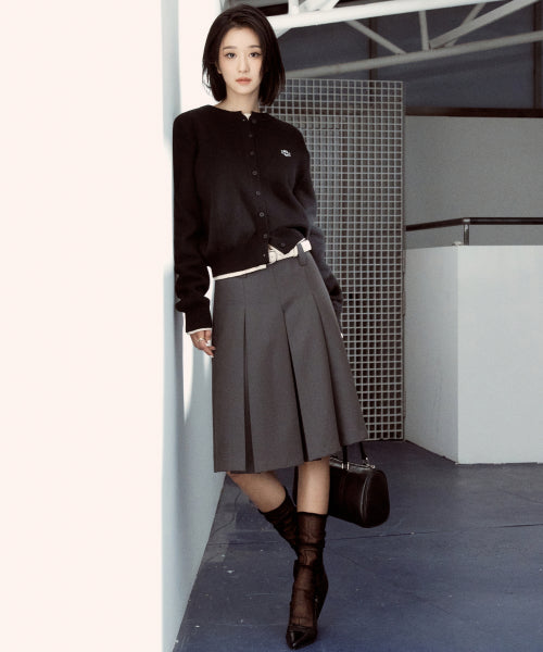 CLASSIC ROUND KNIT CARDIGAN #徐睿知同款! WHITE