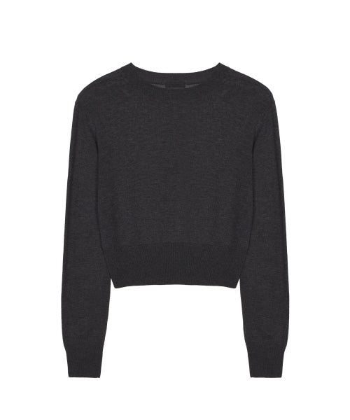 BOLD BUTTERFLY JAQUARD KNIT #徐睿知同款! - 3 COLORS CHARCOAL